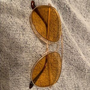 Yellow aviator sunglasses